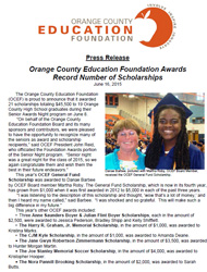 OCEF Scholarship 2015 Press Release
