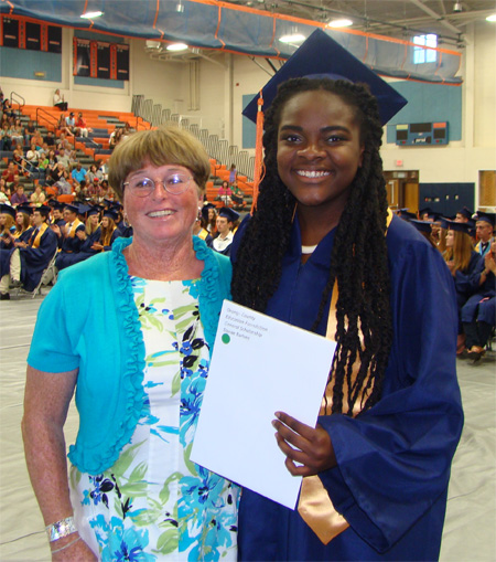 Danae Barbee, pictured with Martha Roby, OCEF Board Member, received the 2015 OCEF General Fund Scholarship.
